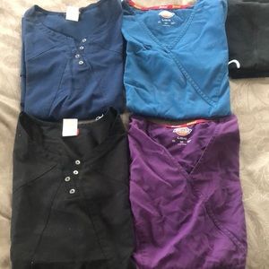 Dickies Lrg scrub tops (different styles) selling all 4 tops.